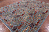 Blue Persian Ziegler Handmade Wool Area Rug - 9' 1" X 11' 10" - Golden Nile