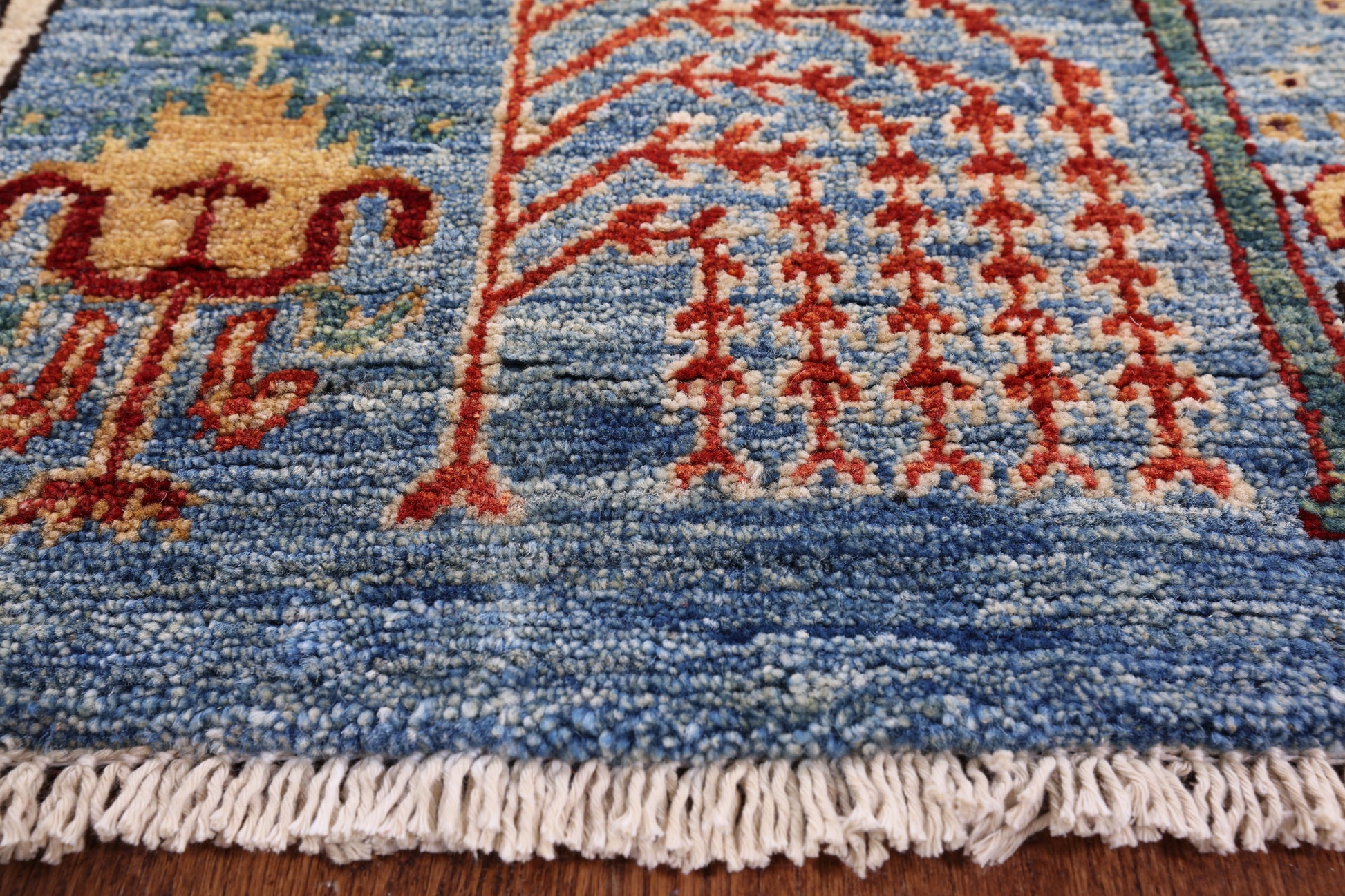 Blue Persian Ziegler Handmade Wool Area Rug - 9' 1" X 11' 10" - Golden Nile