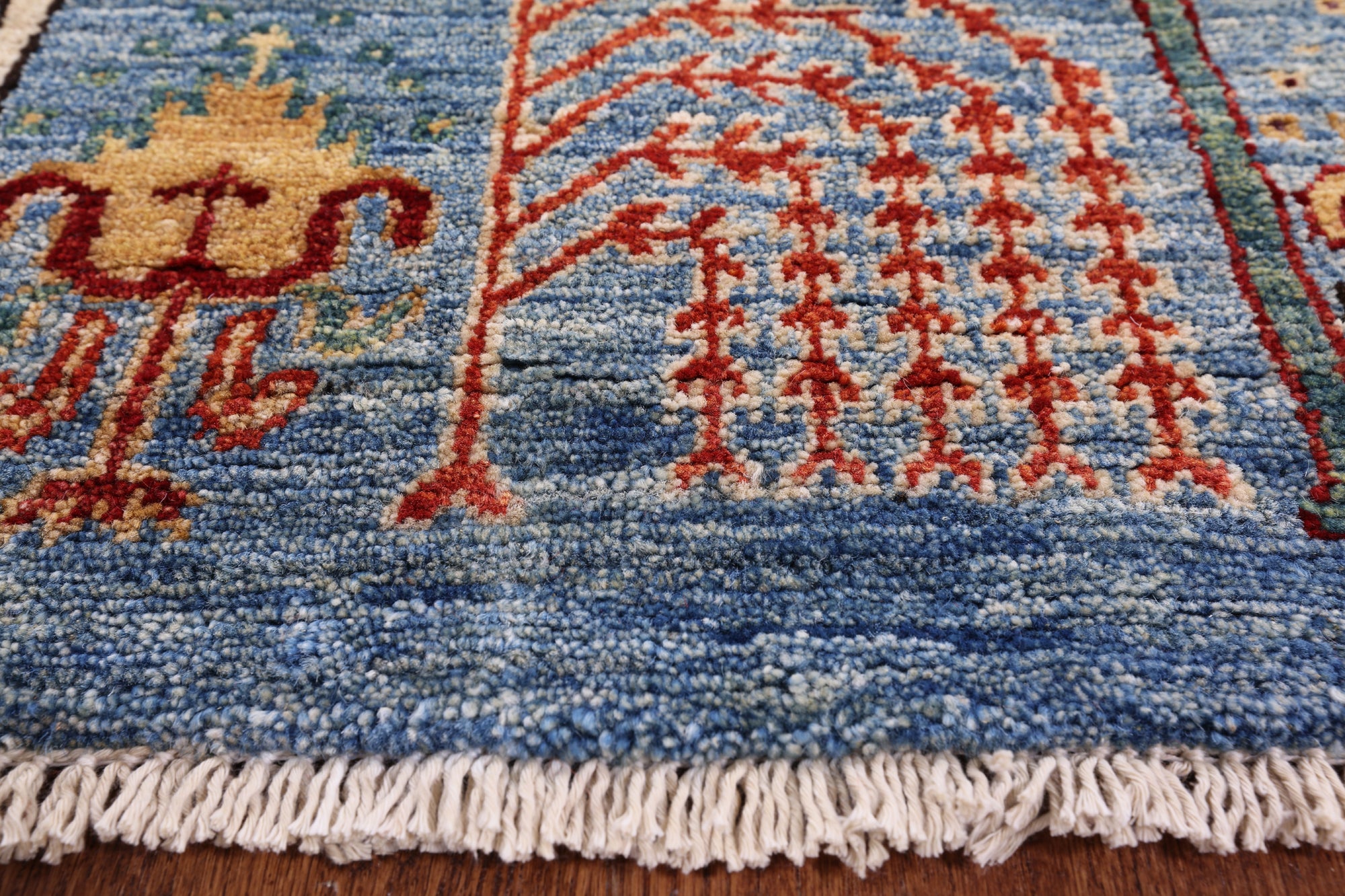 Blue Persian Ziegler Handmade Wool Area Rug - 9' 1" X 11' 10" - Golden Nile