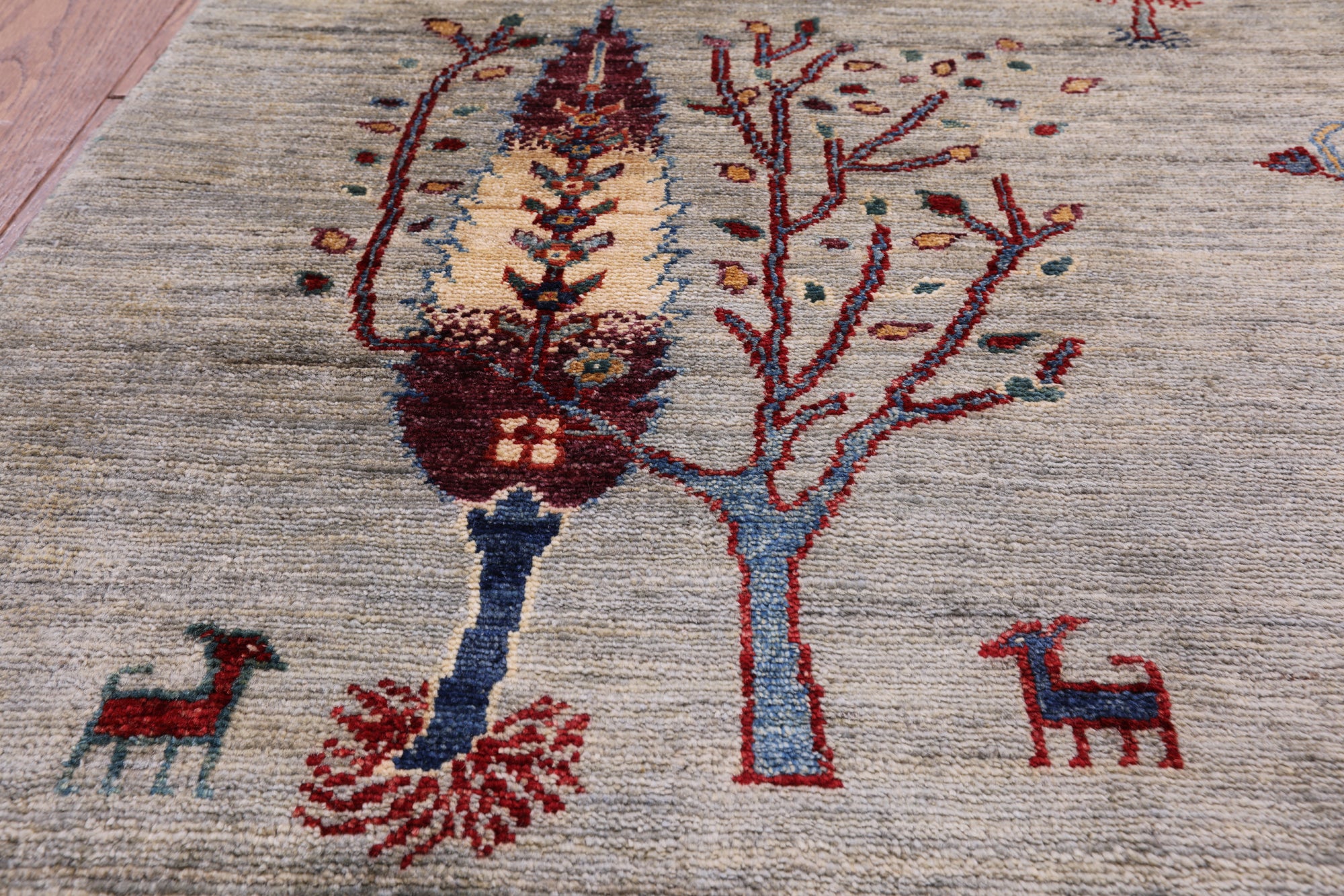 Gabbeh Hand Knotted Wool Area Rug - 6' 8" X 9' 7" - Golden Nile