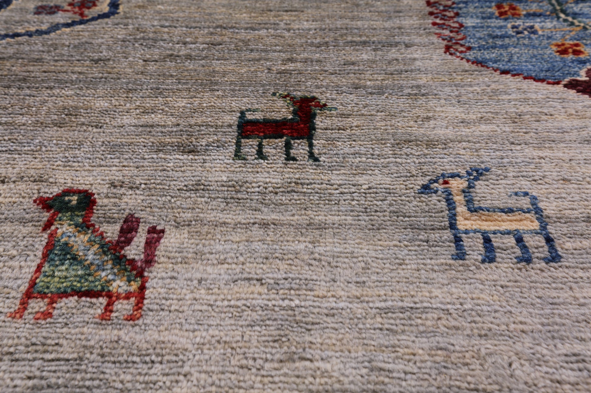 Gabbeh Hand Knotted Wool Area Rug - 6' 8" X 9' 7" - Golden Nile