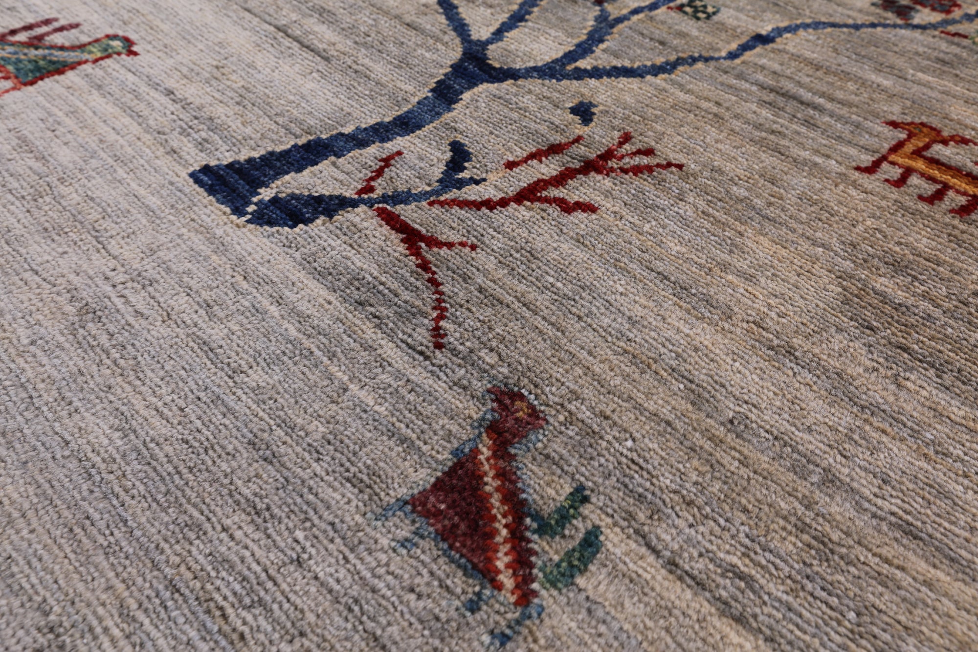 Gabbeh Hand Knotted Wool Area Rug - 6' 8" X 9' 7" - Golden Nile