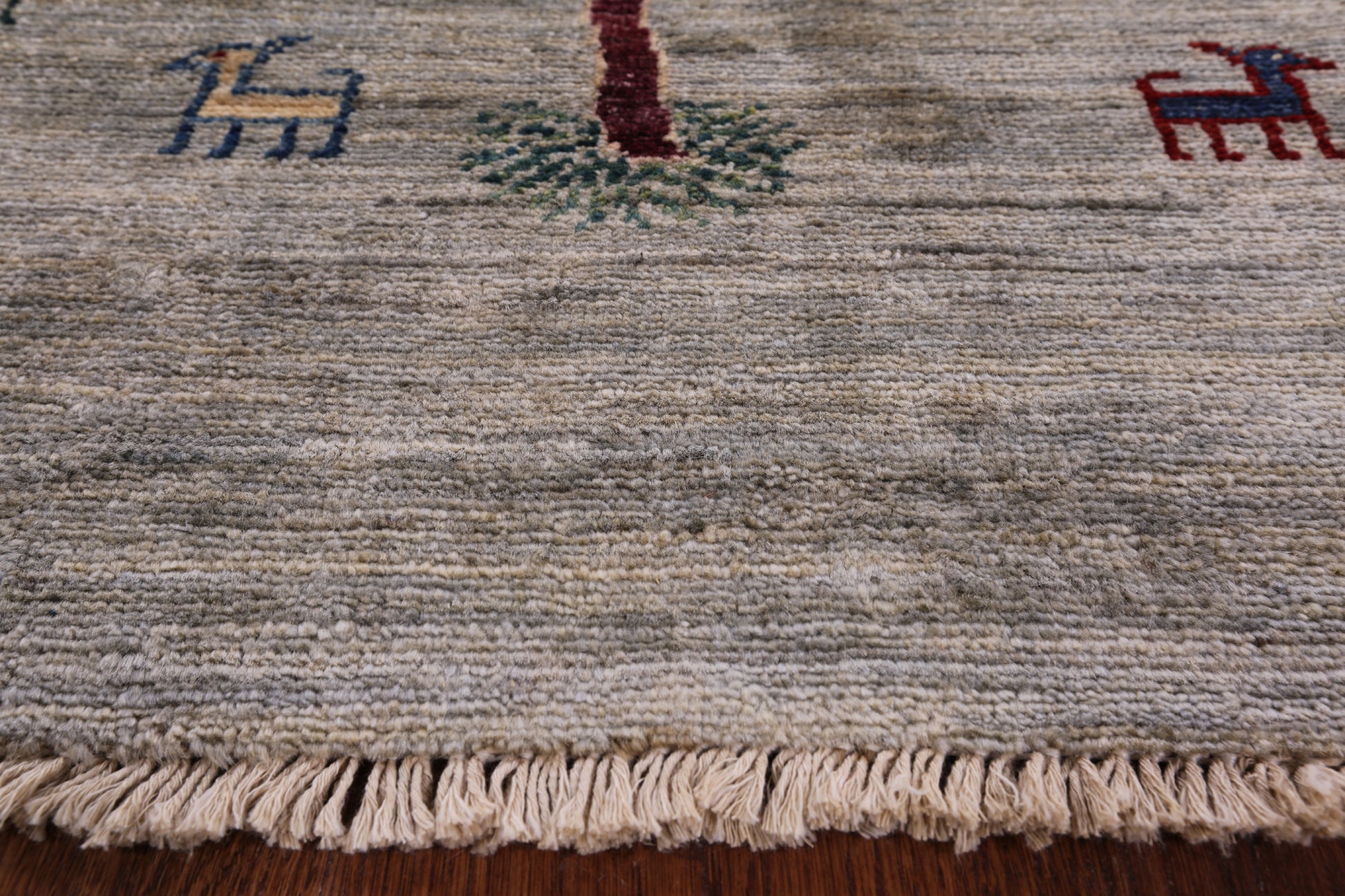 Gabbeh Hand Knotted Wool Area Rug - 6' 8" X 9' 7" - Golden Nile
