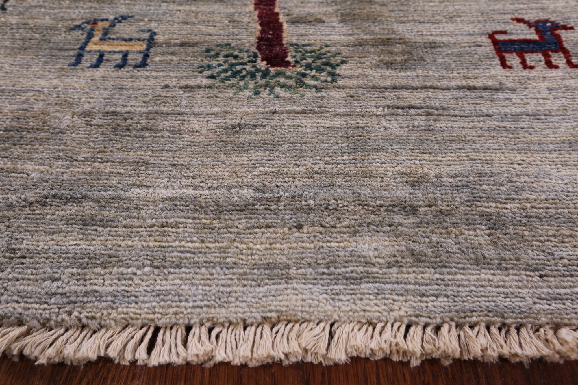 Gabbeh Hand Knotted Wool Area Rug - 6' 8" X 9' 7" - Golden Nile