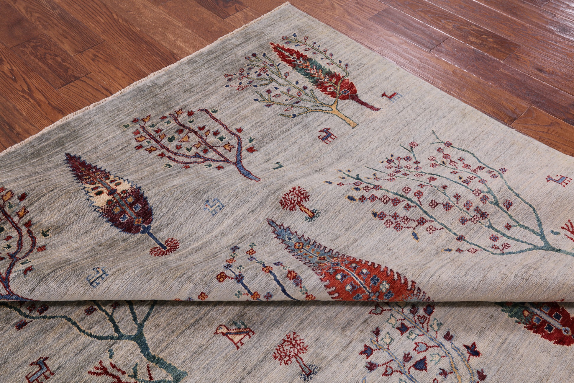 Gabbeh Hand Knotted Wool Area Rug - 6' 8" X 9' 7" - Golden Nile