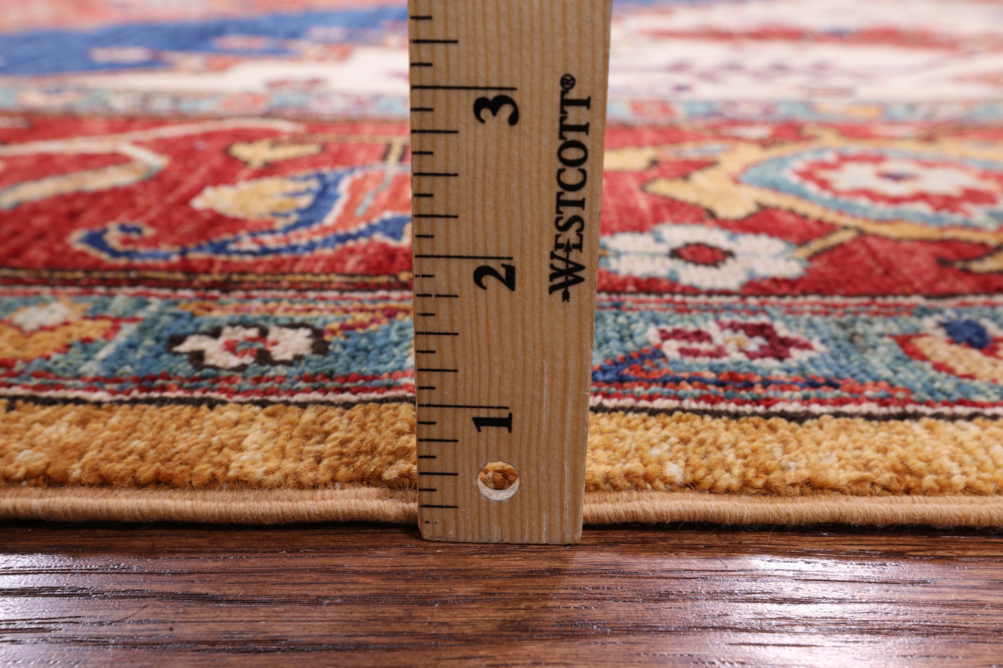 Red Persian Fine Serapi Hand Knotted Wool Area Rug - 9' 9" X 12' 6" - Golden Nile