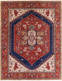Red Persian Fine Serapi Hand Knotted Wool Area Rug - 9' 9" X 12' 6" - Golden Nile