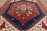 Red Persian Fine Serapi Hand Knotted Wool Area Rug - 9' 9" X 12' 6" - Golden Nile