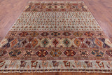 Tribal Persian Gabbeh Hand Knotted Wool Rug - 8' 0" X 9' 10" - Golden Nile