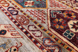 Tribal Persian Gabbeh Hand Knotted Wool Rug - 8' 0" X 9' 10" - Golden Nile