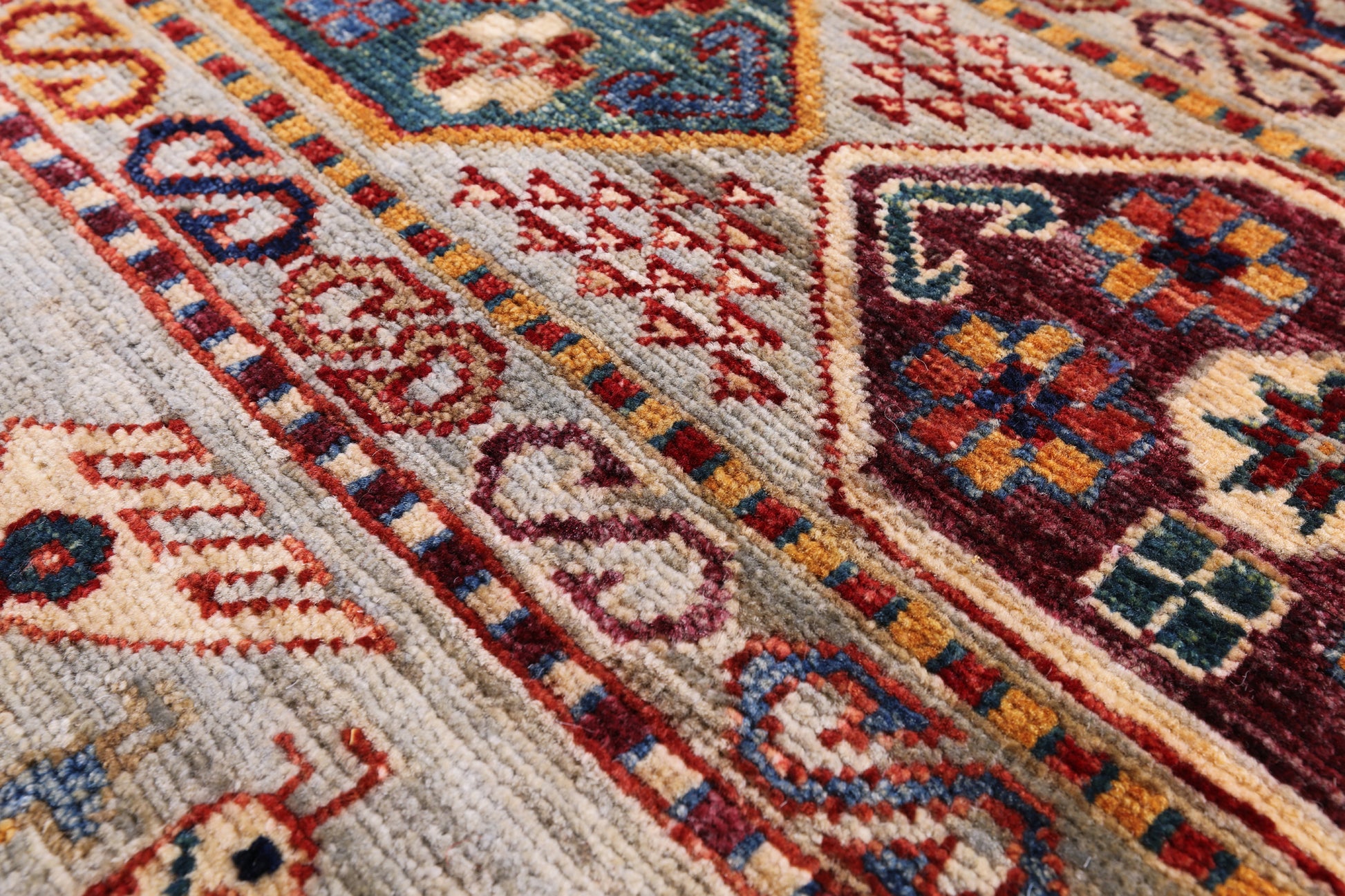 Tribal Persian Gabbeh Hand Knotted Wool Rug - 8' 0" X 9' 10" - Golden Nile