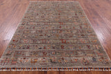 Tribal Gabbeh Hand Knotted Wool Area Rug - 5' 9" X 7' 10" - Golden Nile