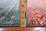 Green Khorjin Persian Gabbeh Hand Knotted Wool Rug - 6' 11" X 9' 6" - Golden Nile