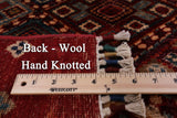 Red Khorjin Persian Gabbeh Hand Knotted Wool Rug - 8' 3" X 11' 7" - Golden Nile