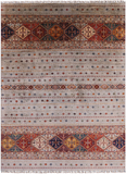 Khorjin Persian Gabbeh Hand Knotted Wool Area Rug - 8' 3" X 11' 2" - Golden Nile