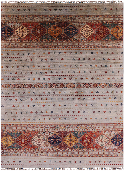 Khorjin Persian Gabbeh Hand Knotted Wool Area Rug - 8' 3" X 11' 2" - Golden Nile