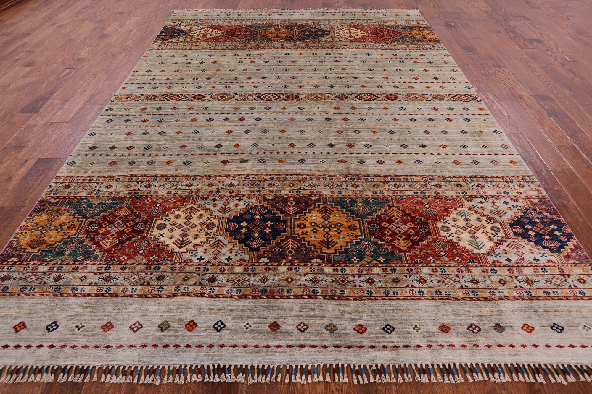 Khorjin Persian Gabbeh Hand Knotted Wool Area Rug - 8' 3" X 11' 2" - Golden Nile