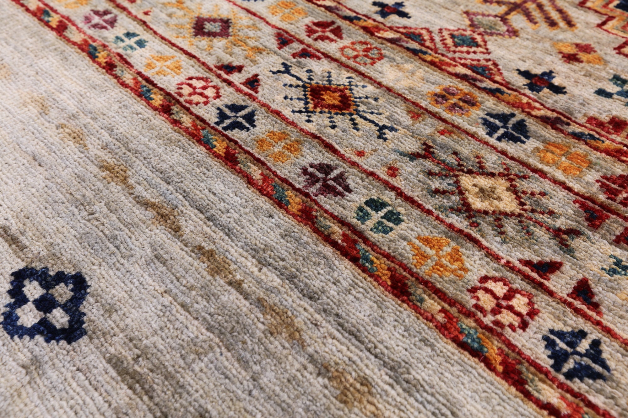 Khorjin Persian Gabbeh Hand Knotted Wool Area Rug - 8' 3" X 11' 2" - Golden Nile
