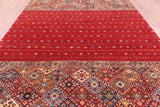 Red Khorjin Persian Gabbeh Handmade Wool Rug - 8' 3" X 11' 4" - Golden Nile