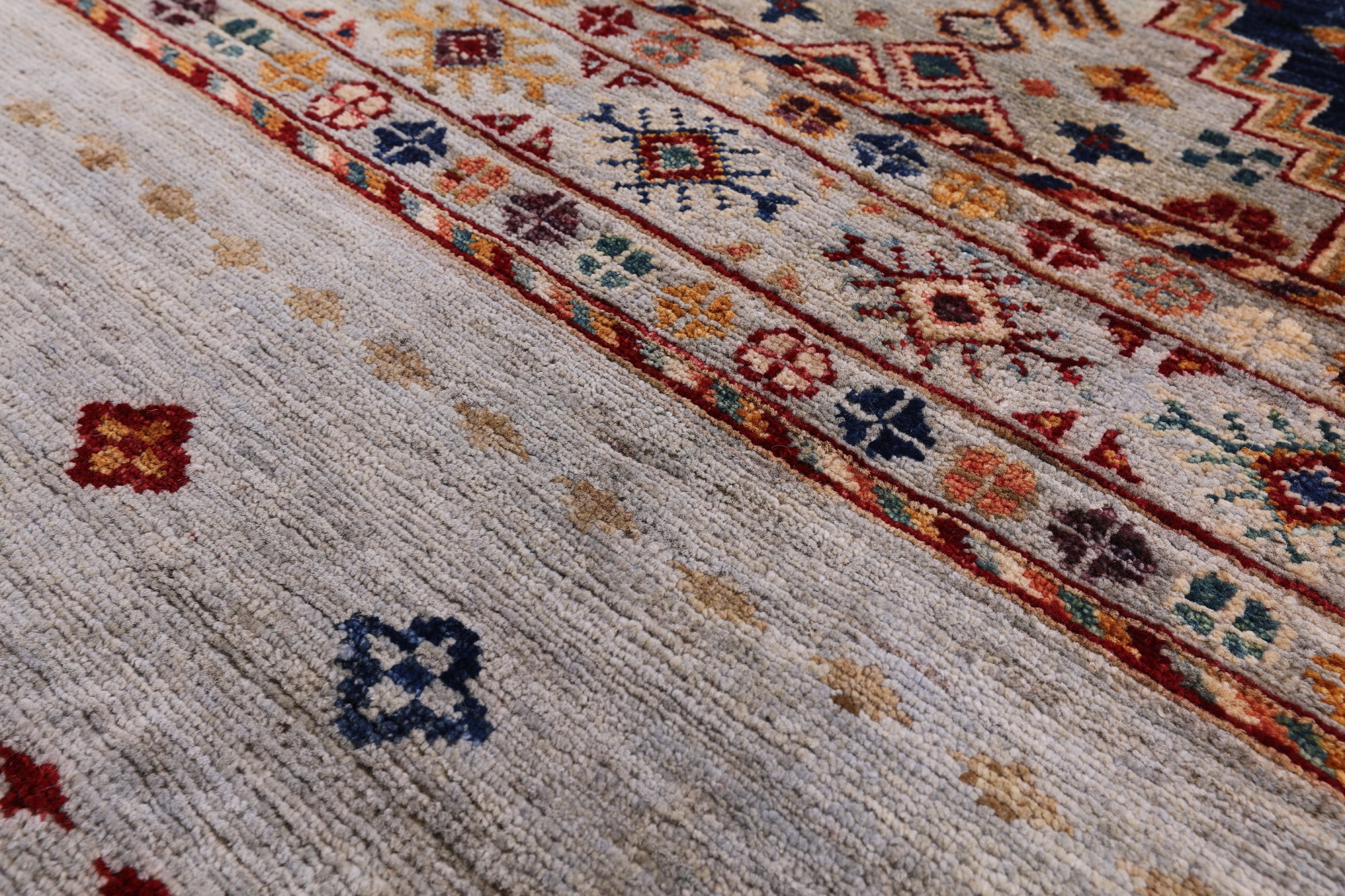 Khorjin Persian Gabbeh Hand Knotted Wool Area Rug - 8' 3" X 9' 9" - Golden Nile