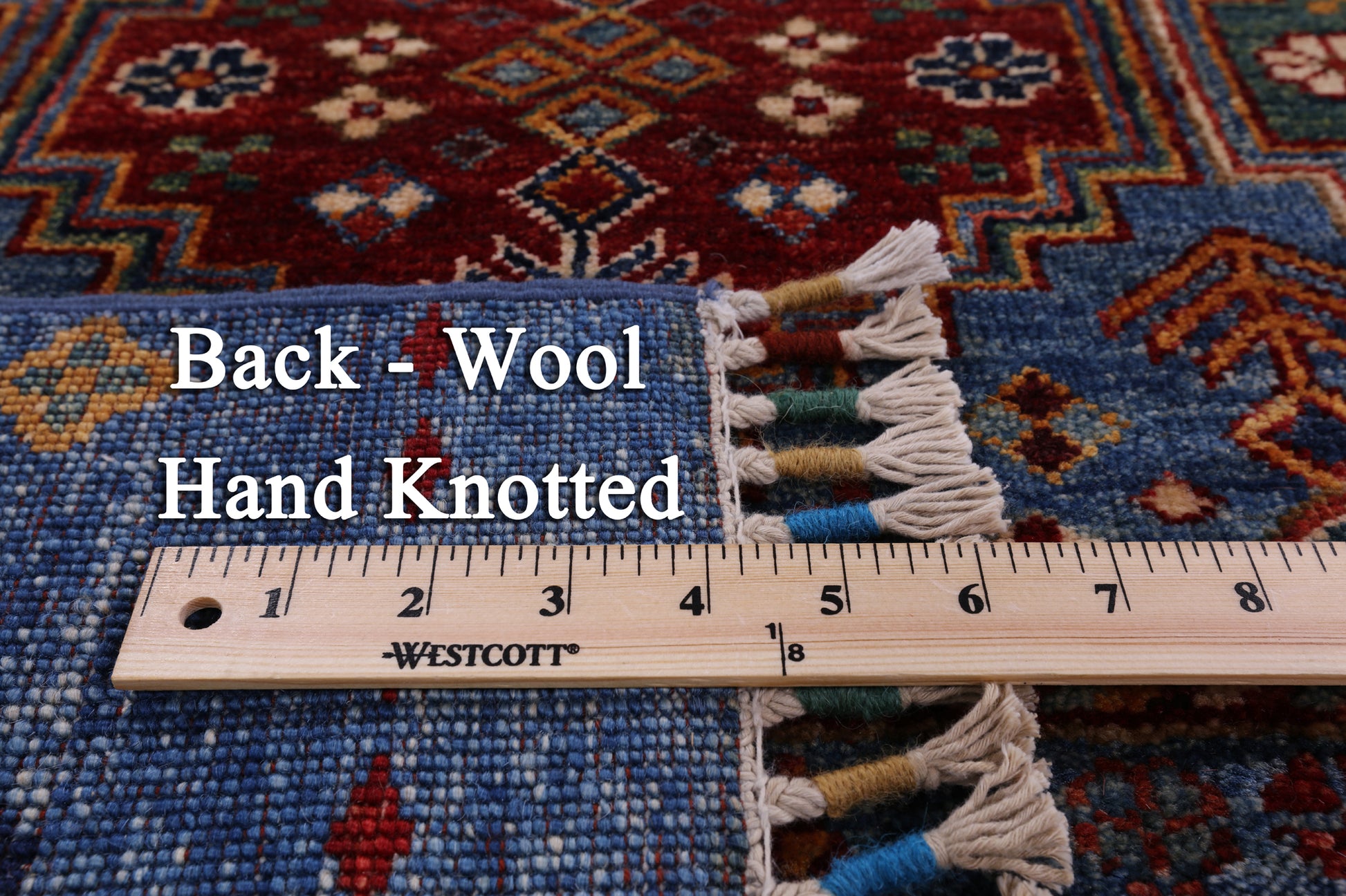 Blue Khorjin Persian Gabbeh Handmade Wool Area Rug - 8' 3" X 11' 5" - Golden Nile