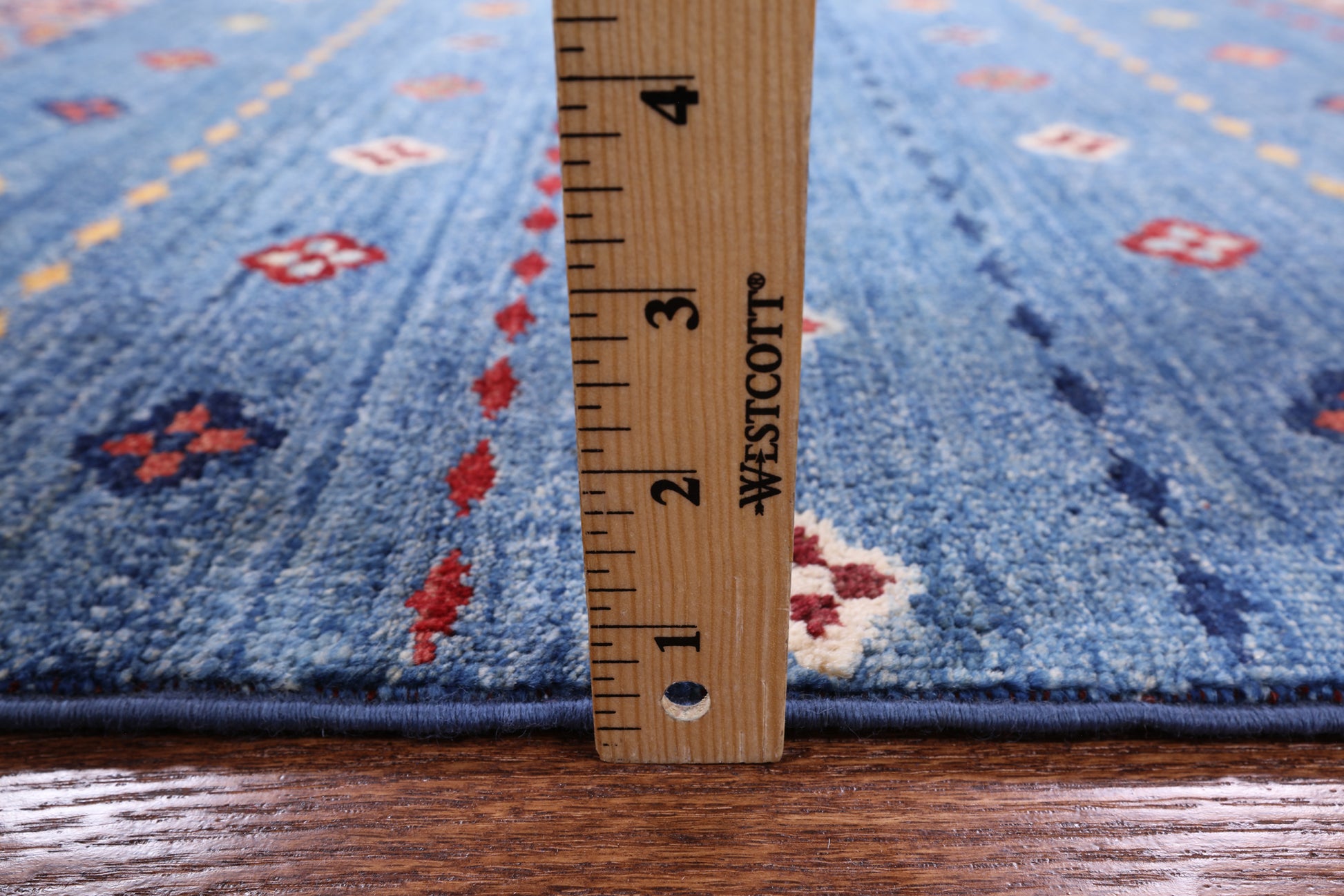 Blue Khorjin Persian Gabbeh Handmade Wool Area Rug - 8' 3" X 11' 5" - Golden Nile