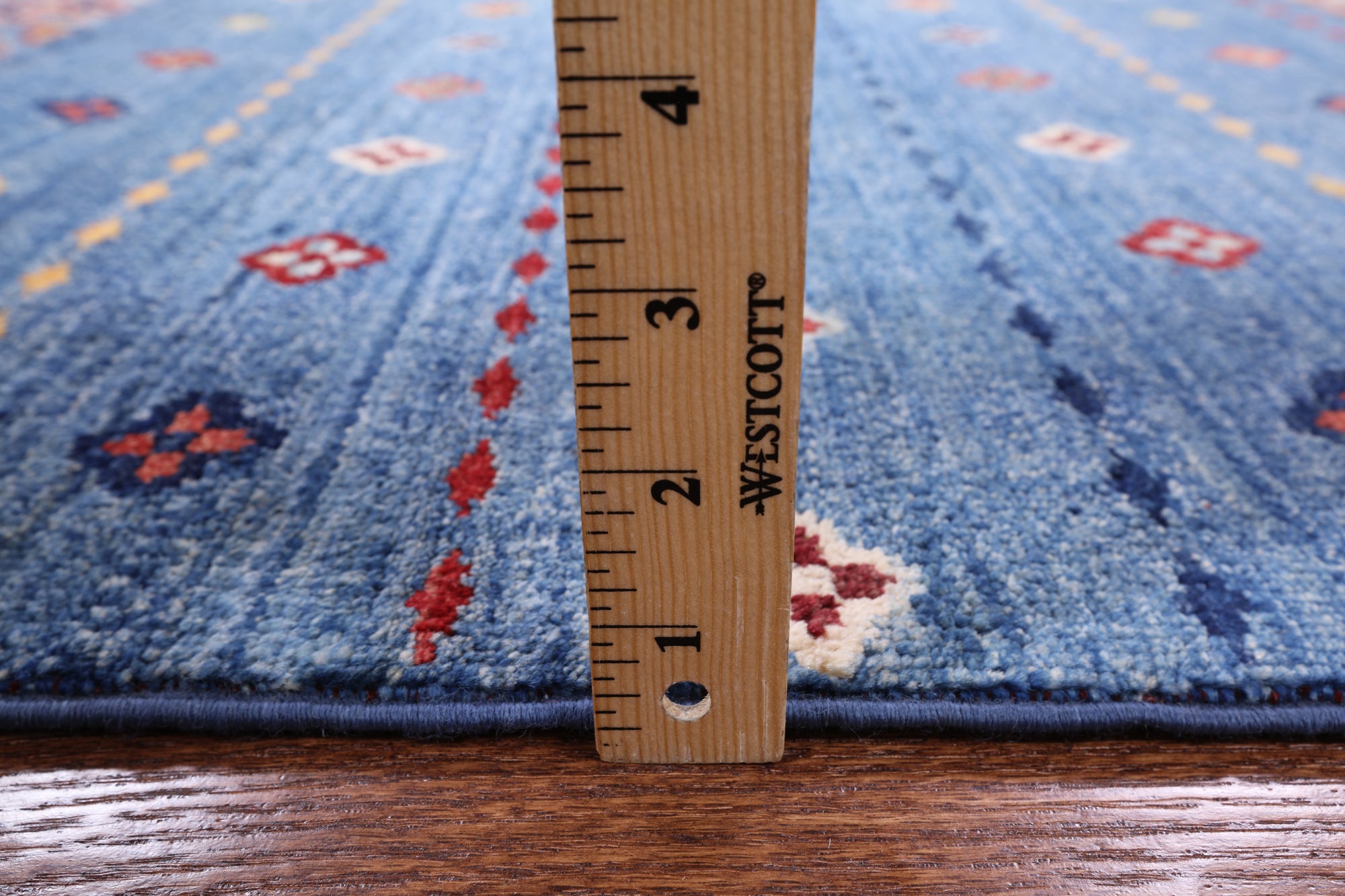 Blue Khorjin Persian Gabbeh Handmade Wool Area Rug - 8' 3" X 11' 5" - Golden Nile