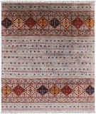 Khorjin Persian Gabbeh Handmade Wool Rug - 8' 4" X 9' 9" - Golden Nile