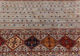 Khorjin Persian Gabbeh Handmade Wool Rug - 8' 4" X 9' 9" - Golden Nile