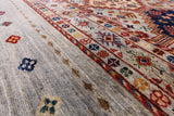 Khorjin Persian Gabbeh Handmade Wool Rug - 8' 4" X 9' 9" - Golden Nile