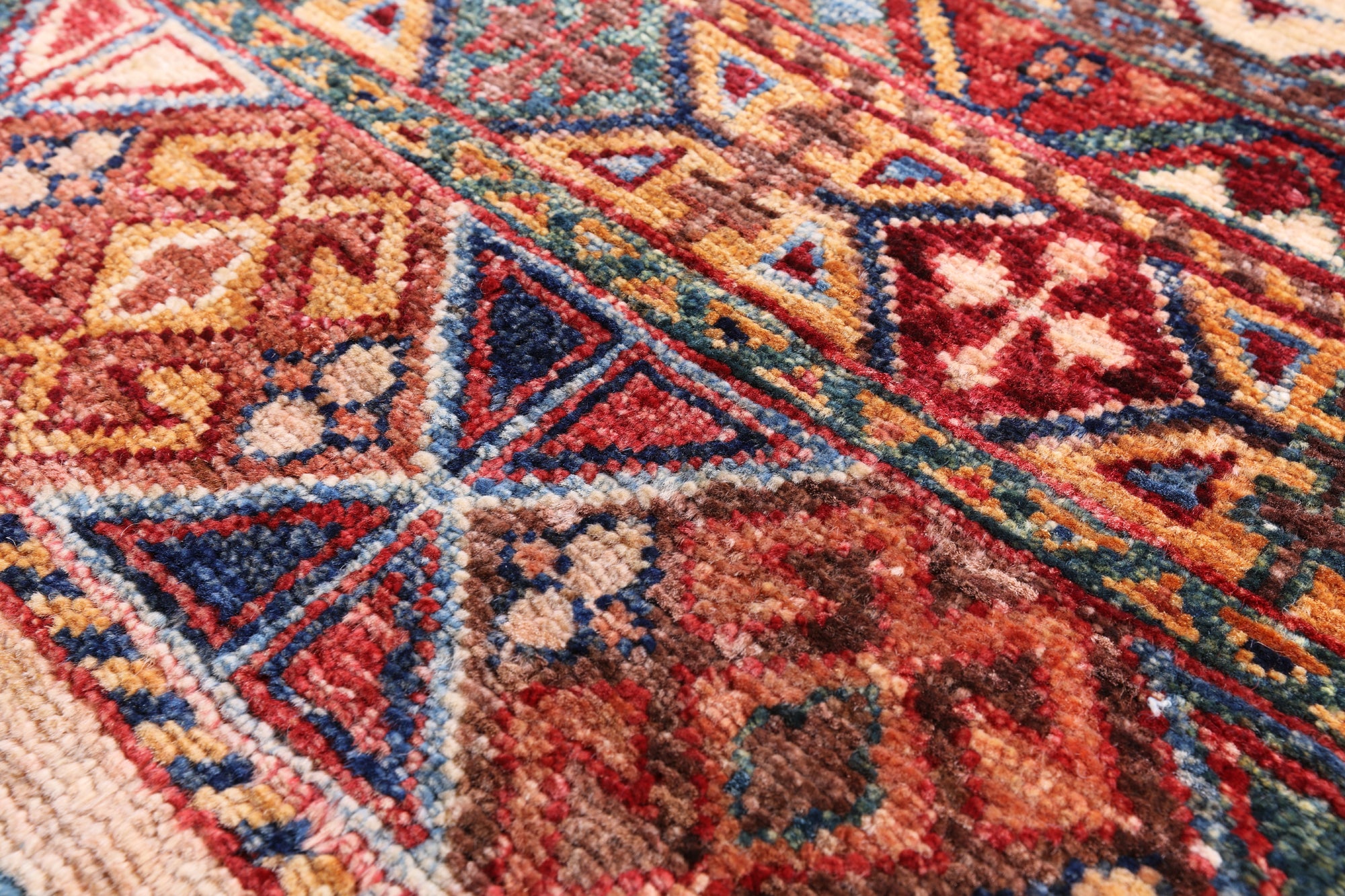 Khorjin Persian Gabbeh Handmade Wool Area Rug - 7' 10" X 10' 8" - Golden Nile