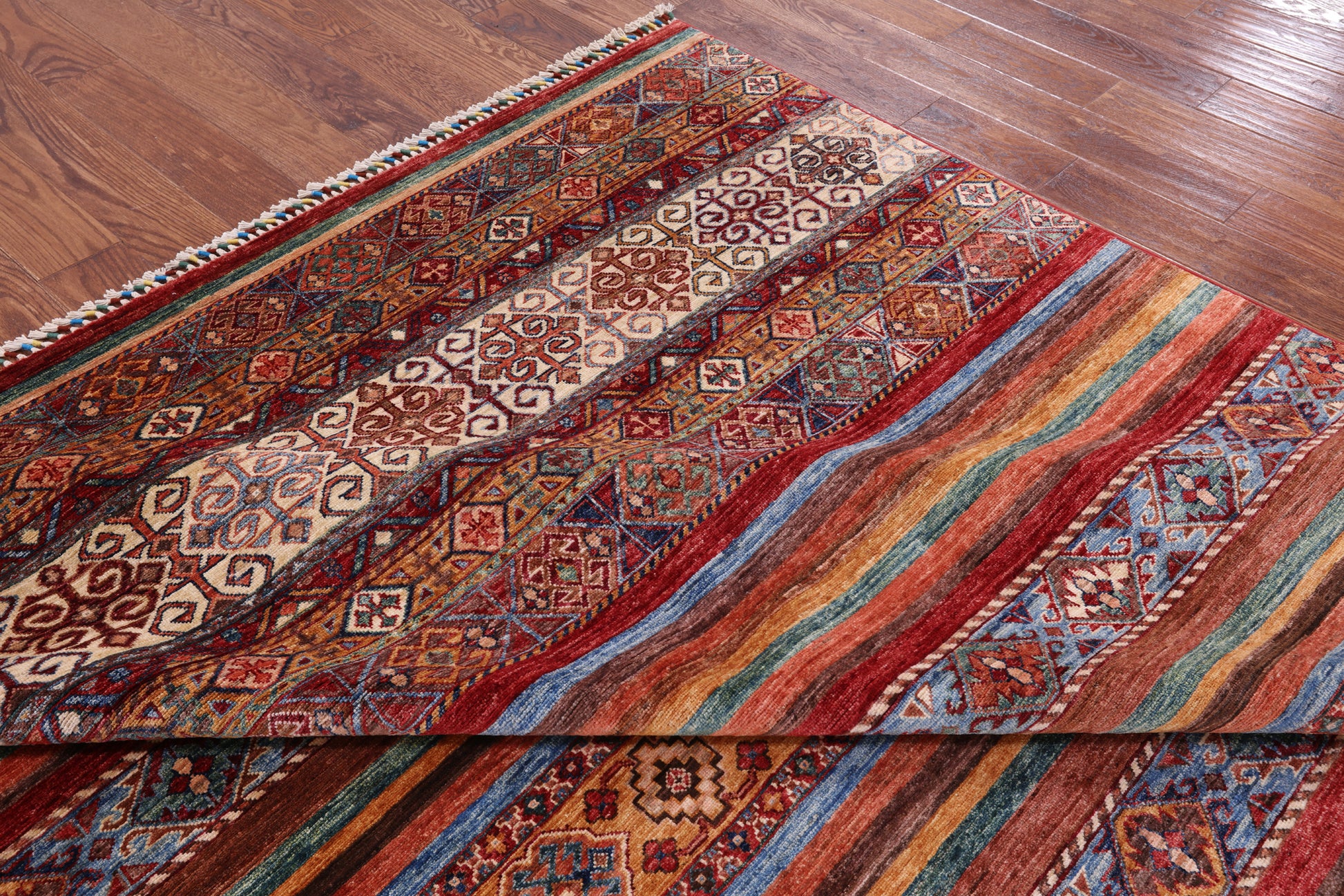 Khorjin Persian Gabbeh Handmade Wool Area Rug - 7' 10" X 10' 8" - Golden Nile