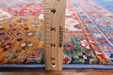 Blue Khorjin Persian Gabbeh Hand Knotted Wool Area Rug - 8' 0" X 9' 7" - Golden Nile
