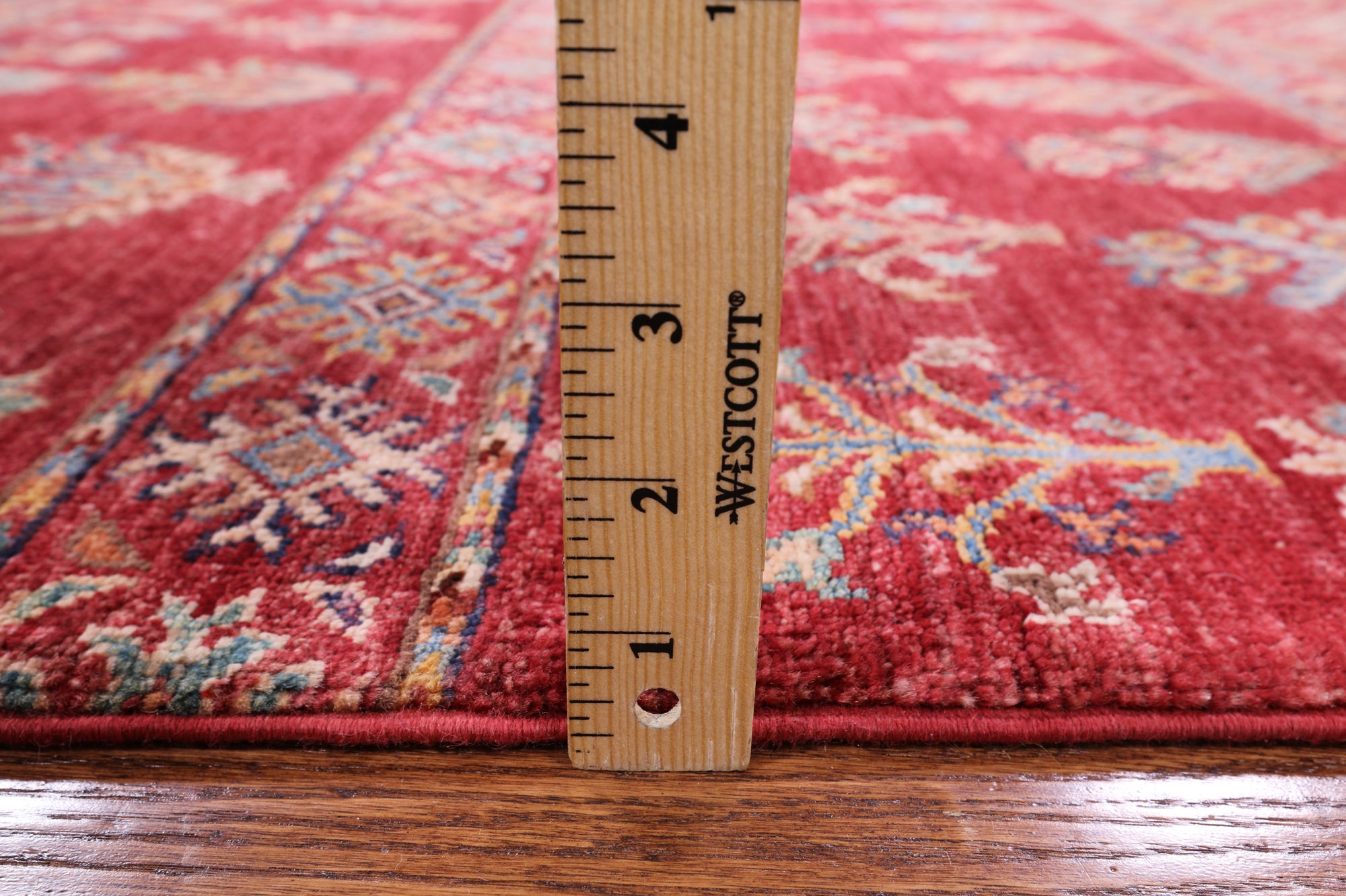 Red Persian Gabbeh Hand Knotted Wool Area Rug - 6' 7" X 9' 6" - Golden Nile