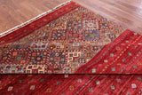 Red Khorjin Persian Gabbeh Handmade Wool Area Rug - 8' 4" X 11' 3" - Golden Nile