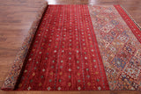 Red Khorjin Persian Gabbeh Handmade Wool Area Rug - 8' 4" X 11' 3" - Golden Nile