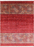Red Khorjin Persian Gabbeh Handmade Wool Area Rug - 8' 4" X 11' 3" - Golden Nile