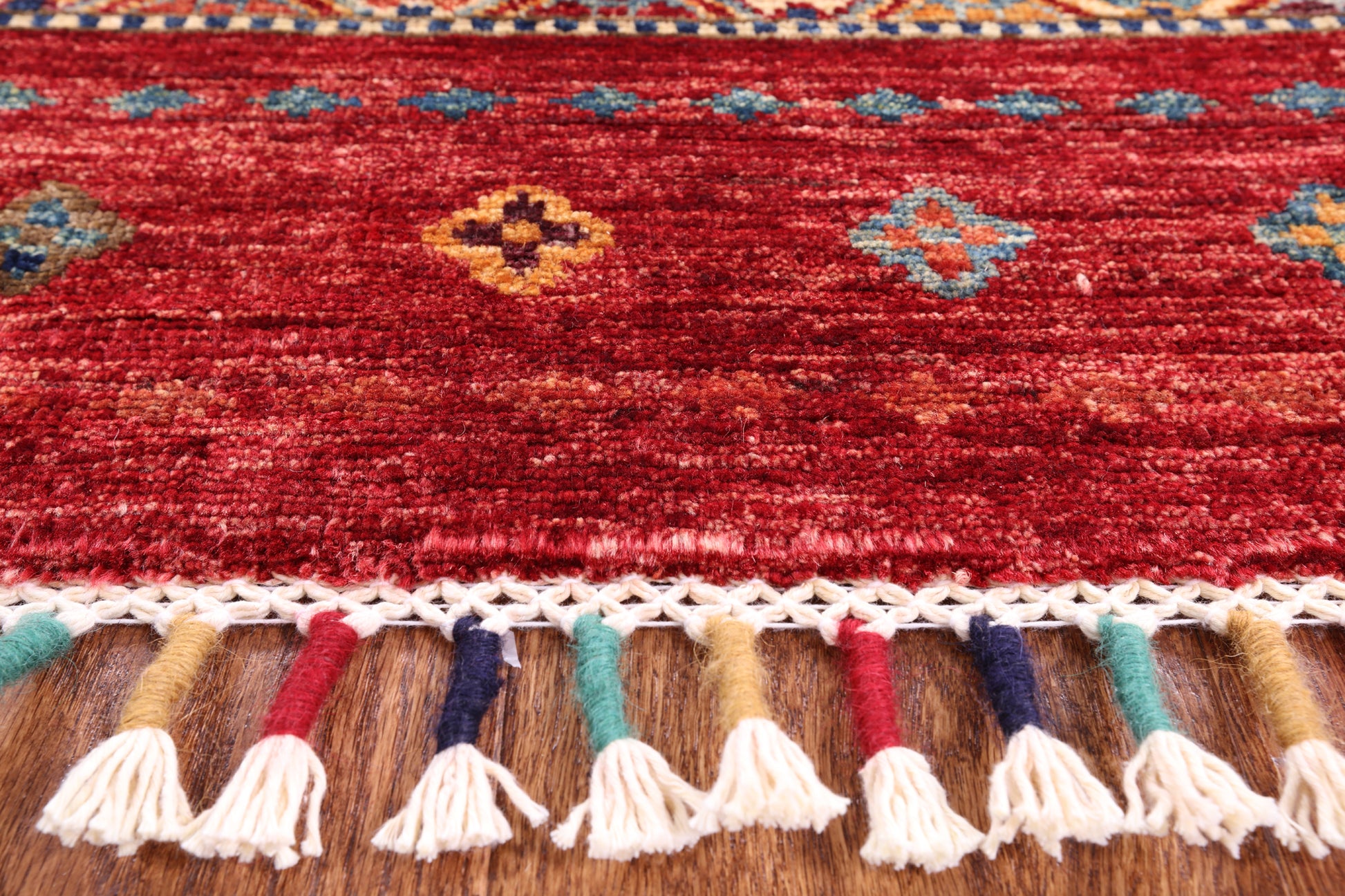 Red Khorjin Persian Gabbeh Handmade Wool Area Rug - 8' 4" X 11' 3" - Golden Nile