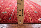 Red Khorjin Persian Gabbeh Handmade Wool Area Rug - 8' 4" X 11' 3" - Golden Nile