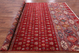 Red Persian Tribal Gabbeh Hand Knotted Wool Area Rug - 8' 3" X 9' 10" - Golden Nile