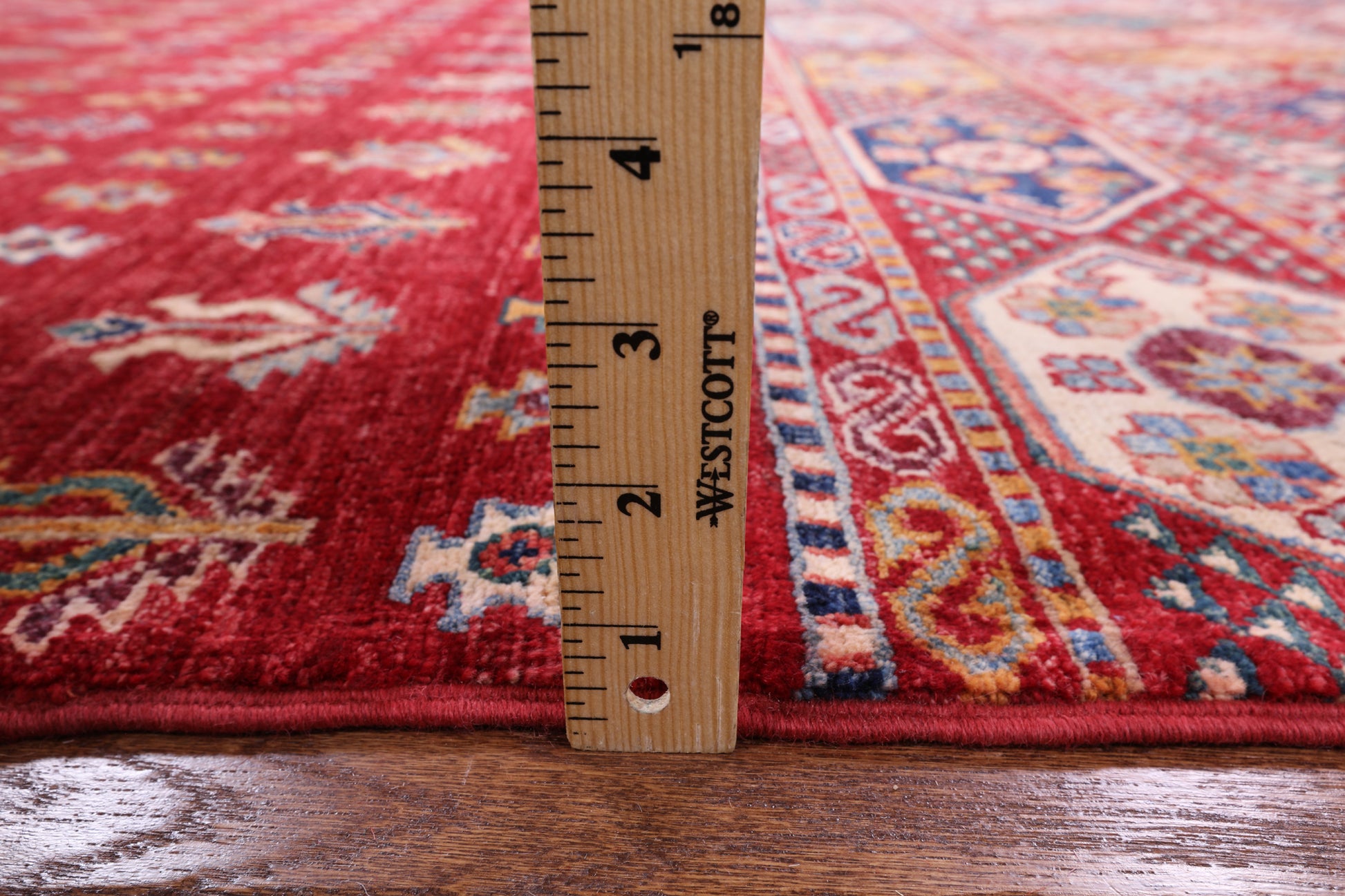 Red Persian Tribal Gabbeh Hand Knotted Wool Area Rug - 8' 3" X 9' 10" - Golden Nile
