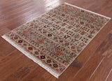 Persian Tribal Gabbeh Hand Knotted Wool Area Rug - 3' 4" X 4' 10" - Golden Nile