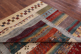 Persian Tribal Gabbeh Hand Knotted Wool Area Rug - 8' 1" X 9' 10" - Golden Nile
