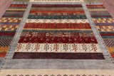 Persian Tribal Gabbeh Hand Knotted Wool Area Rug - 8' 1" X 9' 10" - Golden Nile