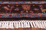 Brown Persian Tribal Gabbeh Handmade Wool Area Rug - 5' 8" X 7' 11" - Golden Nile