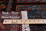 Brown Persian Tribal Gabbeh Handmade Wool Area Rug - 5' 8" X 7' 11" - Golden Nile
