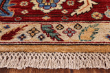 Blue Persian Fine Serapi Hand Knotted Wool Area Rug - 9' 2" X 11' 10" - Golden Nile