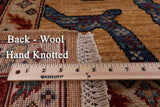 Blue Persian Fine Serapi Hand Knotted Wool Area Rug - 9' 2" X 11' 10" - Golden Nile