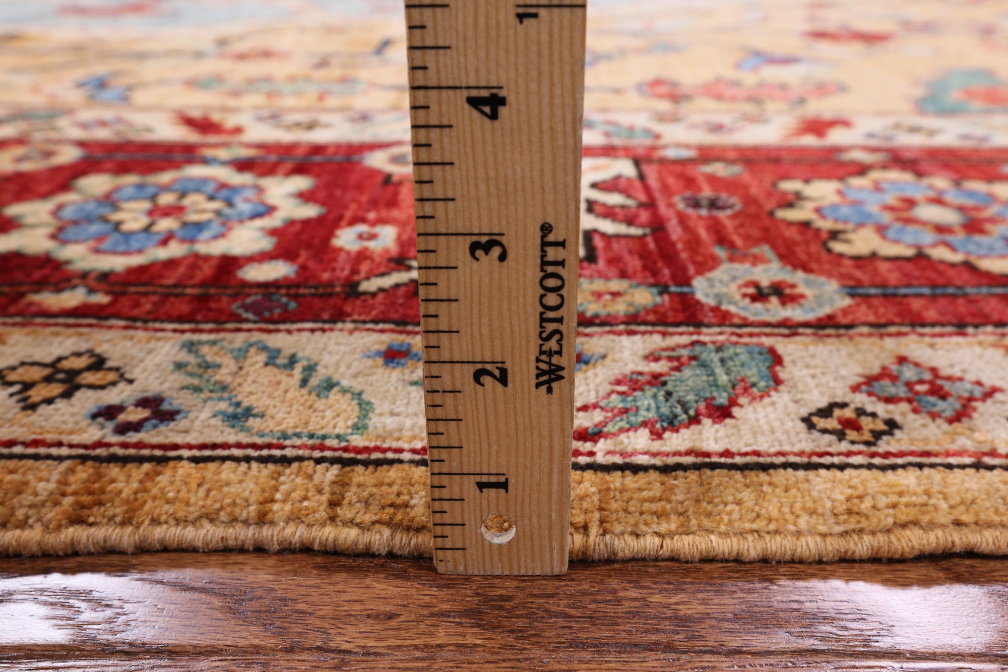 Blue Persian Fine Serapi Hand Knotted Wool Area Rug - 9' 2" X 11' 10" - Golden Nile