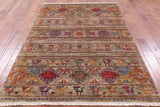 Persian Gabbeh Handmade Wool Area Rug - 5' 6" X 8' 3" - Golden Nile